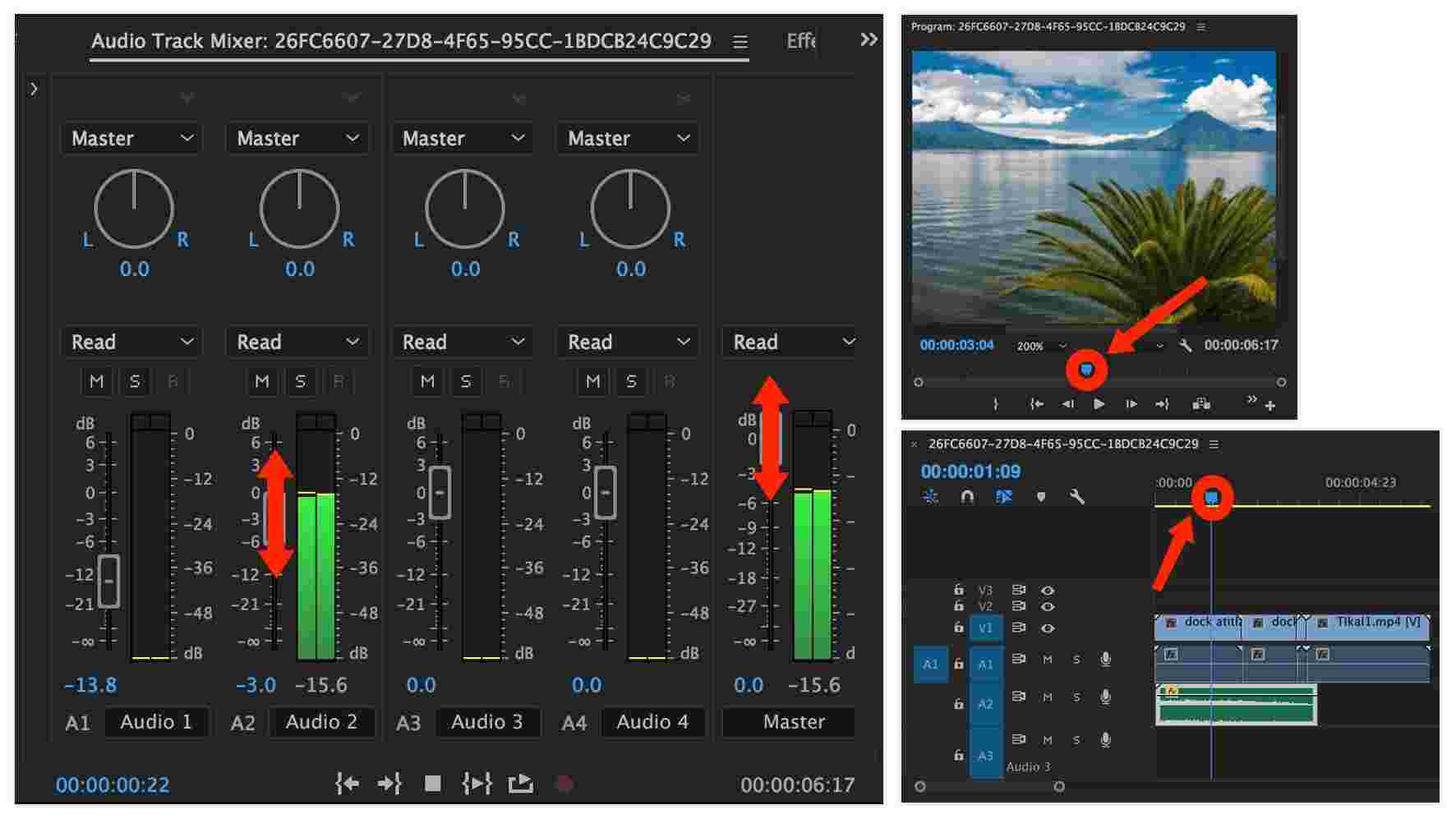 Adjust The Audio Track Volume