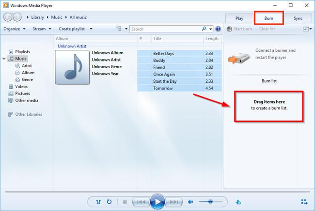 Burn Cd With Windows Media Player