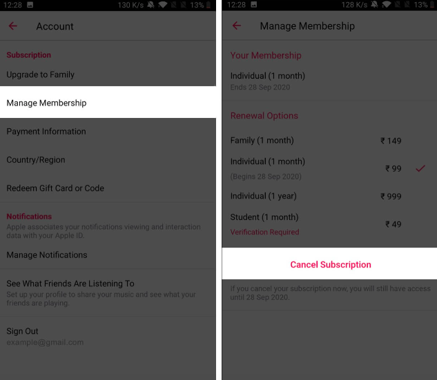 Cancel Your Apple Music Subscription Using Your Android Device