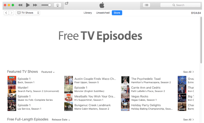 Free TV On iTunes