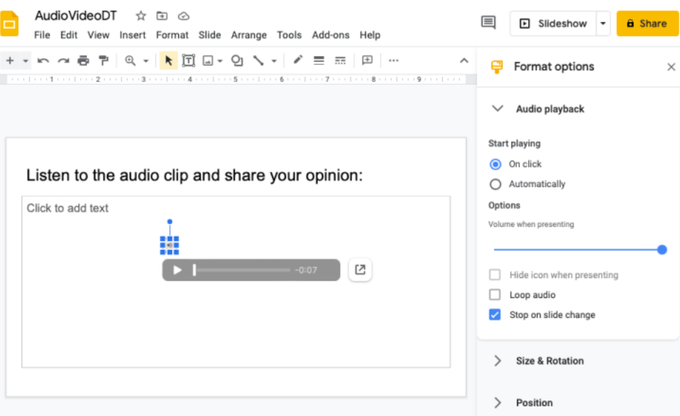 Customize Audio Playback