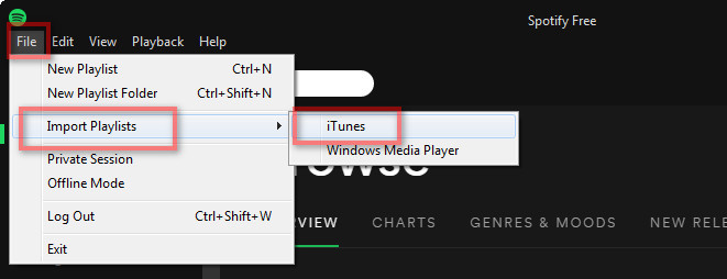 Importing iTunes Songs to Spotify