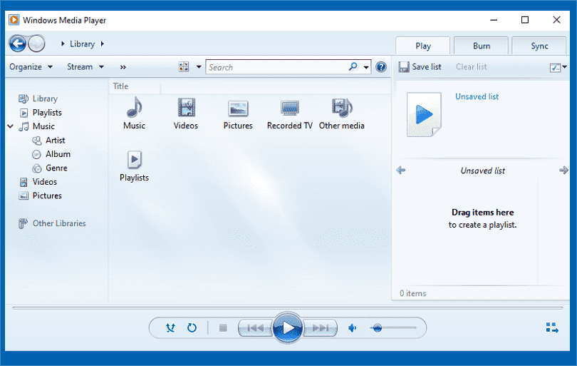 Alternative To iTunes For Windows - Windows Media Player