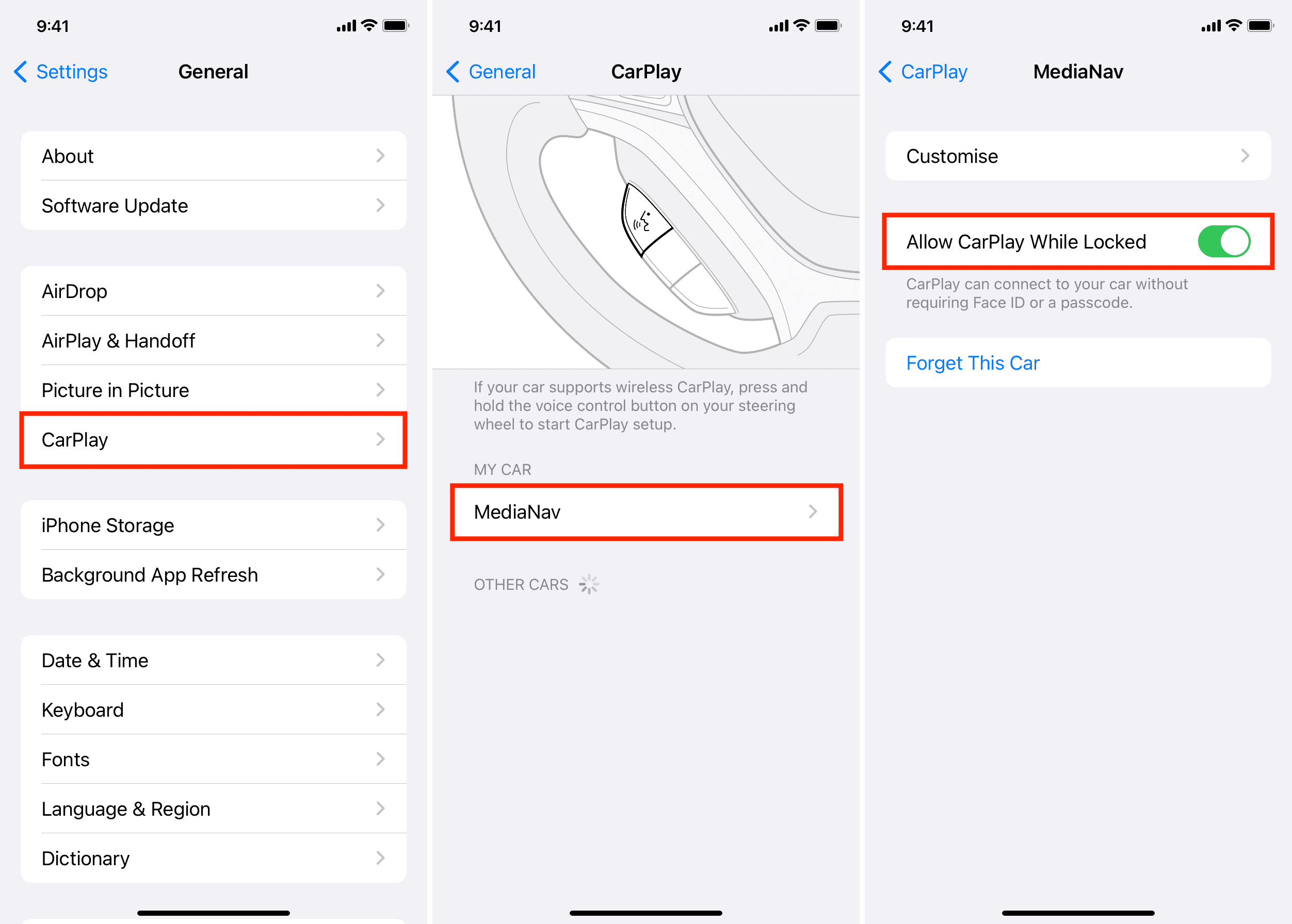 Allow CarPlay While Locked