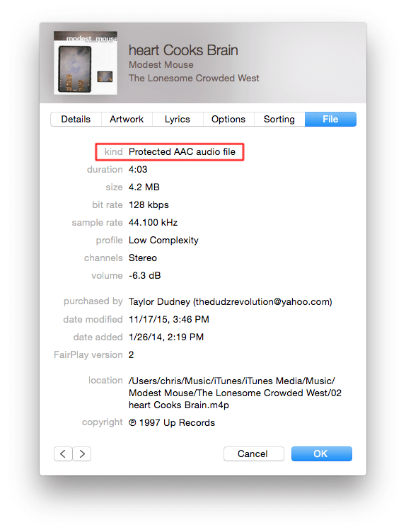 iTunes Protected AAC Audio