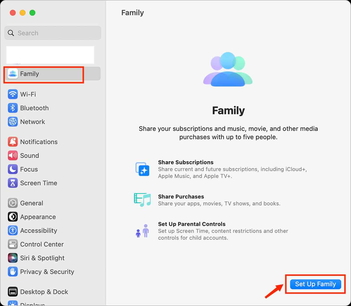 Setting Up Family Sharing On Mac