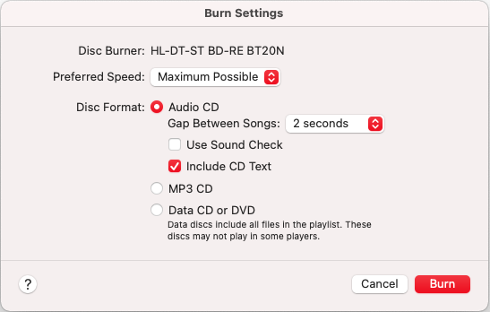 Burn Playlist To Disc