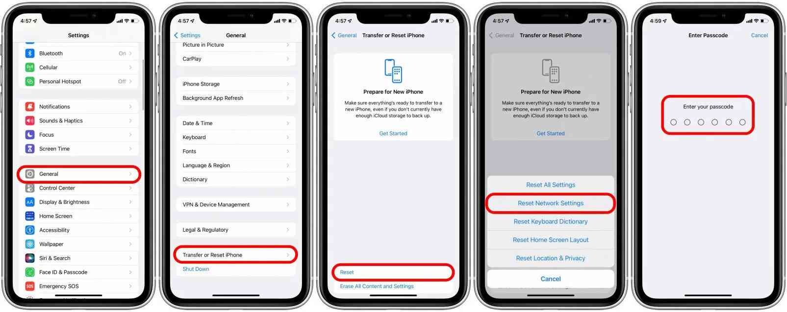 Reset Network Settings On iPhone