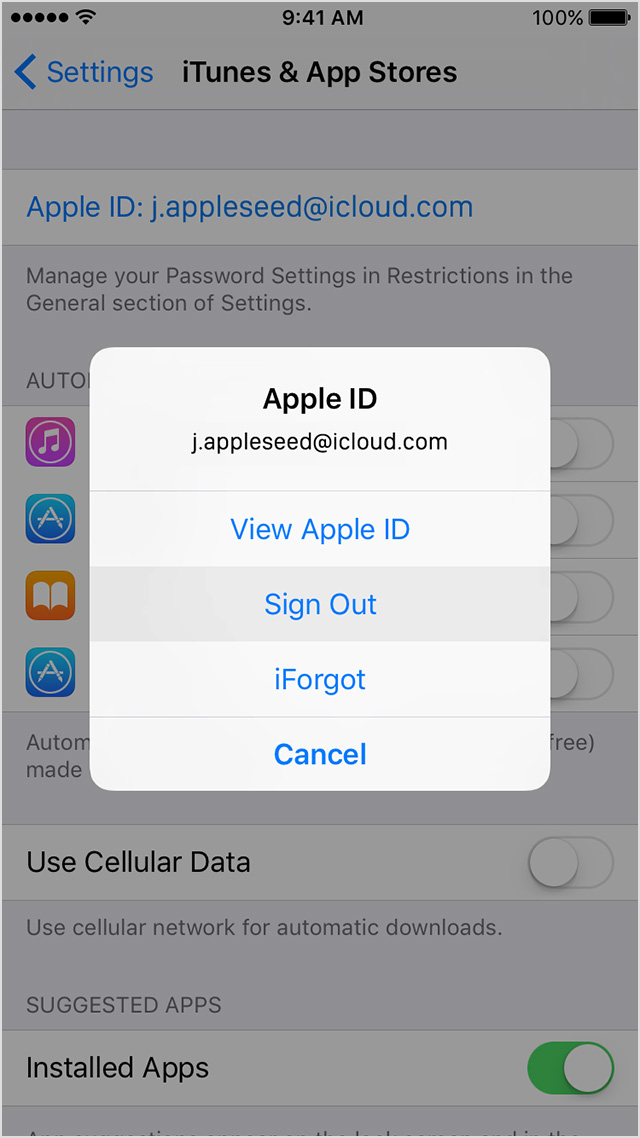 Sign Out of Your Apple Music Account and Sign in Again