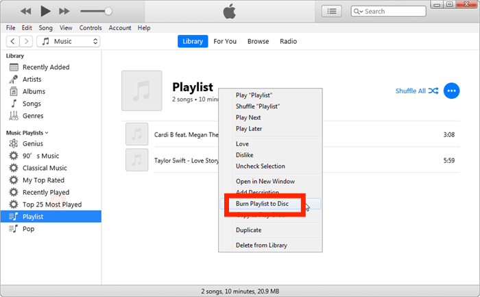 Burn Cd With iTunes App