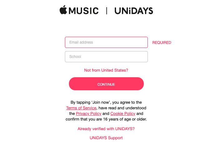 UNiDAYS Apple Music Student Discount