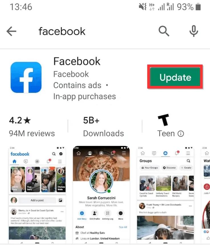 Update Facebook Apps