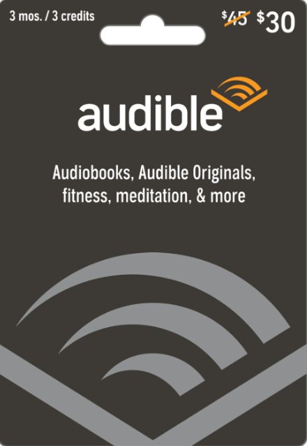 Displaying Audible Gift Card