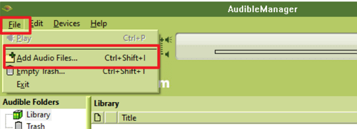 Audible Manager Add Audio Files