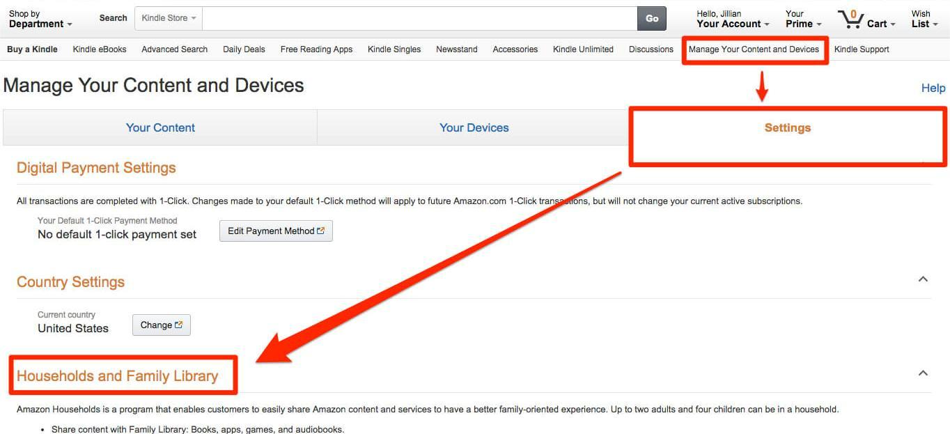 How To Set Up Amazon Family Library