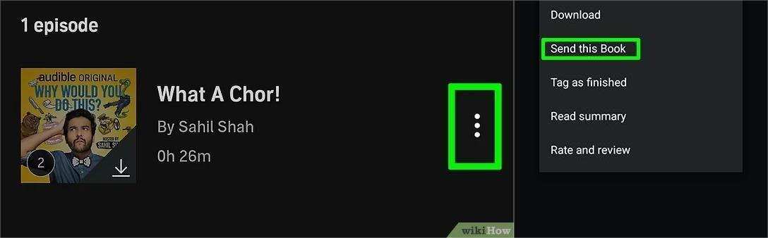 Use The Send This Book Feature Through The Audible App