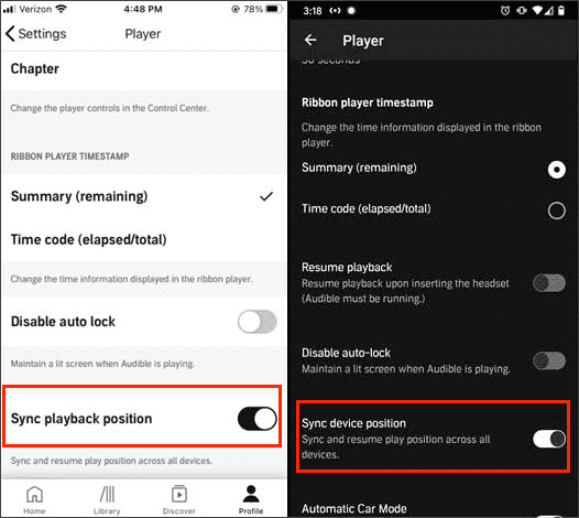 Sync Playback Position