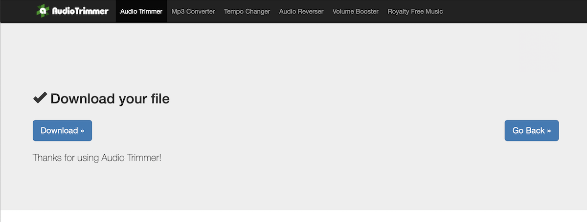 Audio Trimmer Download Files
