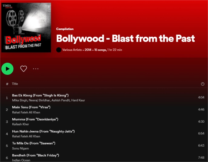 Bollywood Blast from the Past