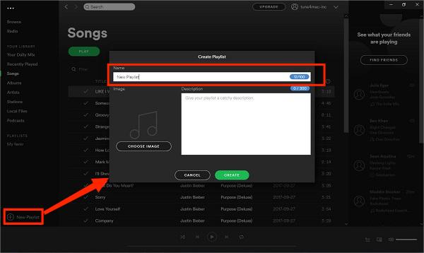 Create Spotify Playlist