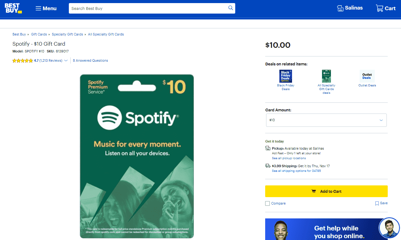 Spotify Gift Card SG with Instant Delivery - SEAGM