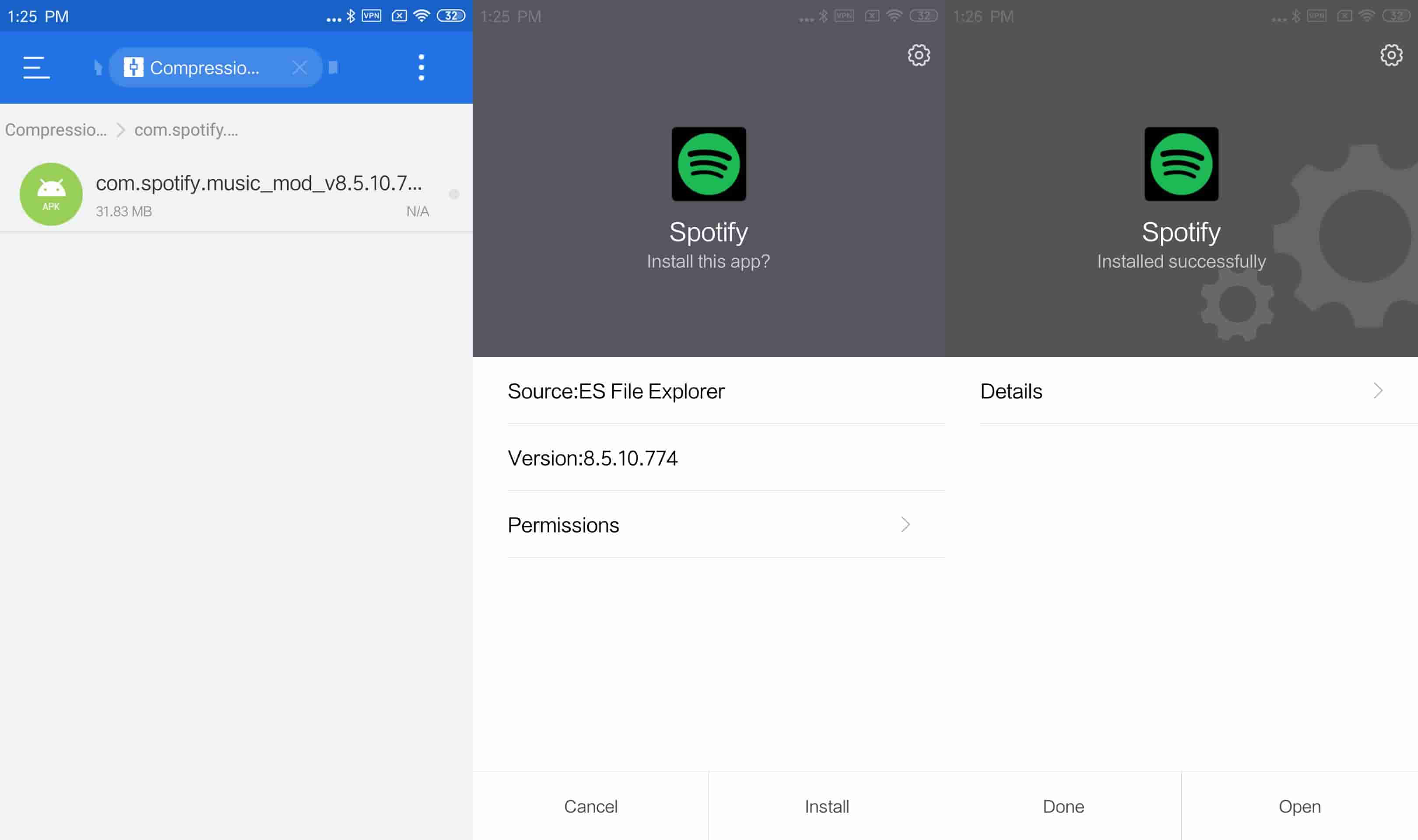 spotify android hacked apk