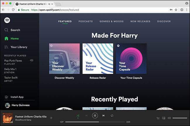 Log In Spotify Web Player