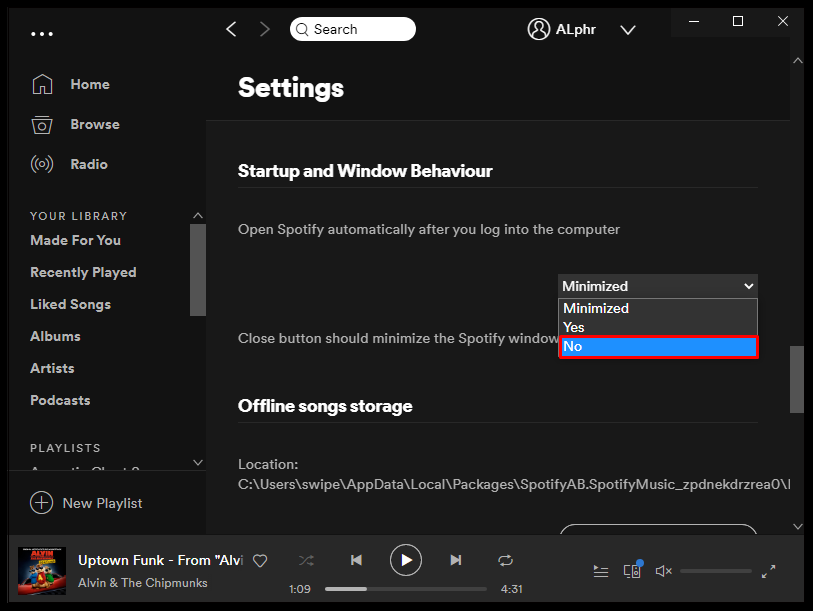 Startup And Window Behavior