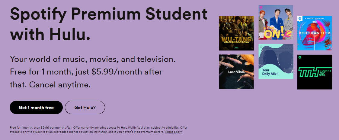 How To Get A Discount On Spotify Premium - Spotify Premium Student With Hulu