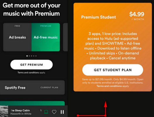 Upgrade From A Free Spotify Account To A Student Premium Plan