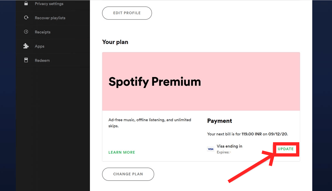spotify account not logging in