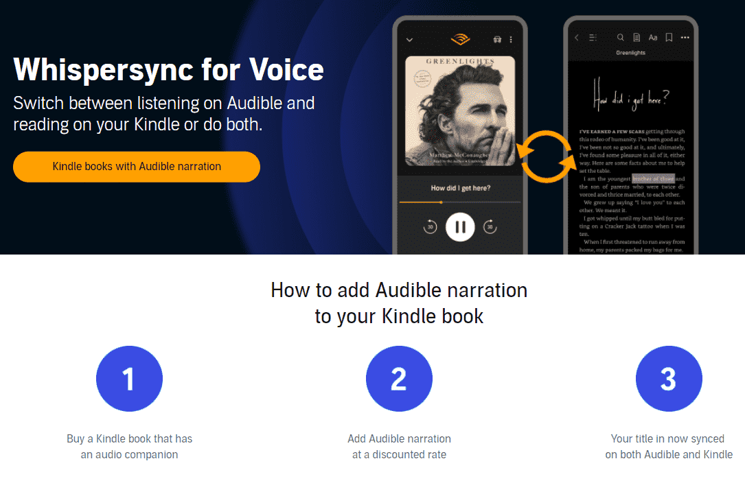 Whispersync For Voice Audible