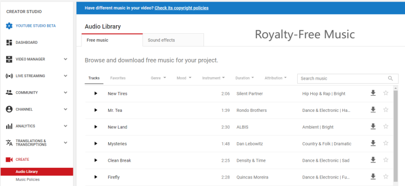 Use Roylty-Free Music