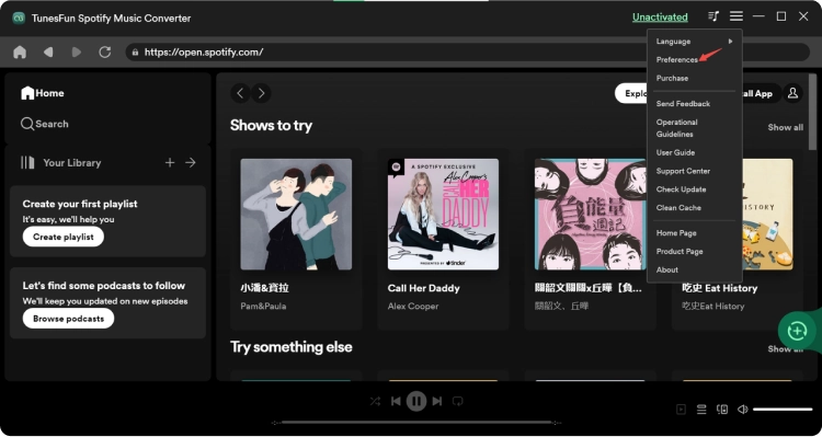 Come personalizzare le preferenze di TunesFun Spotify Music Converter